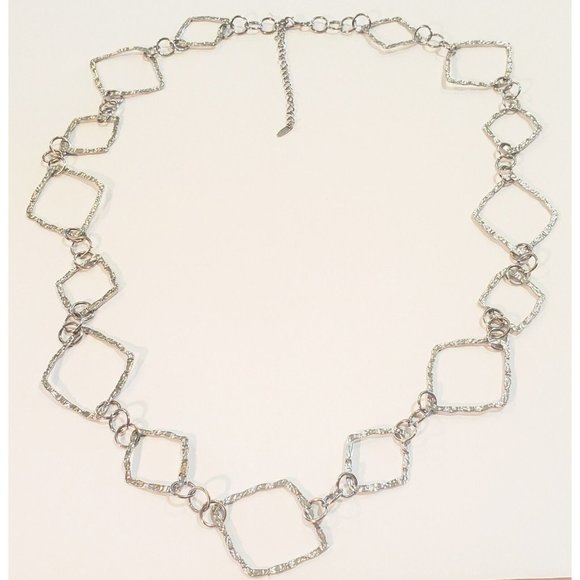 Vclm Jewelry - Vintage VCLM Silver Tone Necklace Estate Signed 40 inches